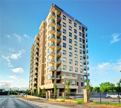 504-223 Erb Street W, Waterloo, ON - Outdoor With Balcony With Facade