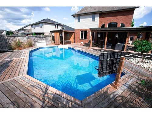 743 Anzio Road, Woodstock, ON - Outdoor With In Ground Pool With Deck Patio Veranda With Exterior