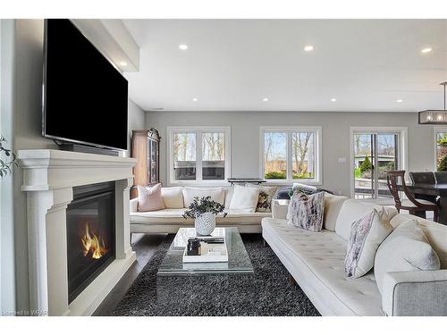 4961 Wellington 29 Road, Guelph, ON - Indoor Photo Showing Living Room With Fireplace