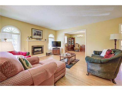 551 Hallmark Drive, Waterloo, ON - Indoor Photo Showing Living Room With Fireplace