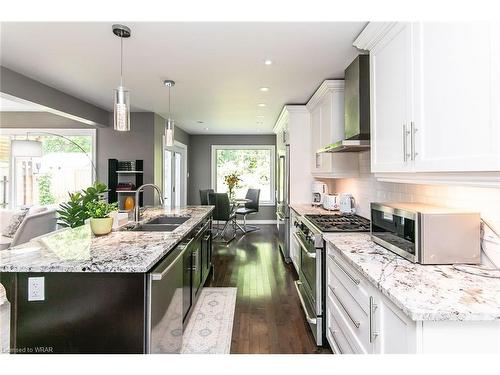 130 Chandos Drive, Kitchener, ON - Indoor Photo Showing Kitchen With Double Sink With Upgraded Kitchen