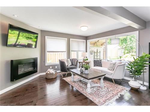 130 Chandos Drive, Kitchener, ON - Indoor Photo Showing Living Room With Fireplace