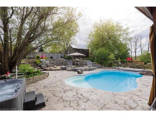 19 Melran Drive, Cambridge, ON - Outdoor With In Ground Pool With Backyard