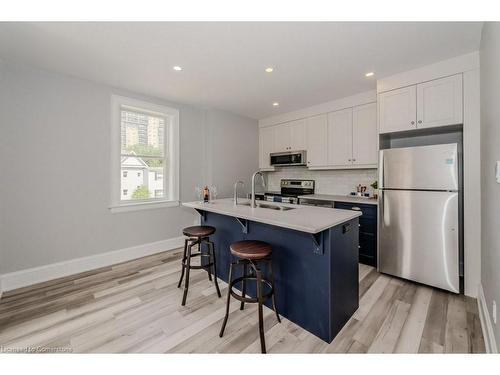 143 Queen Street N, Kitchener, ON - Indoor Photo Showing Kitchen With Stainless Steel Kitchen With Double Sink