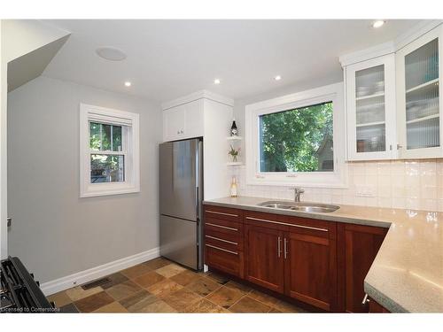 217 Waterloo Street, Kitchener, ON - Indoor Photo Showing Kitchen With Double Sink