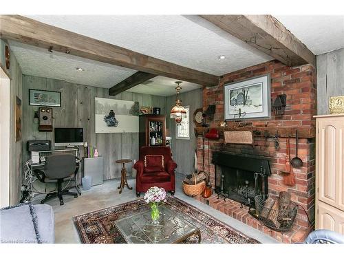 65 Edgehill Drive, Kitchener, ON - Indoor Photo Showing Living Room With Fireplace