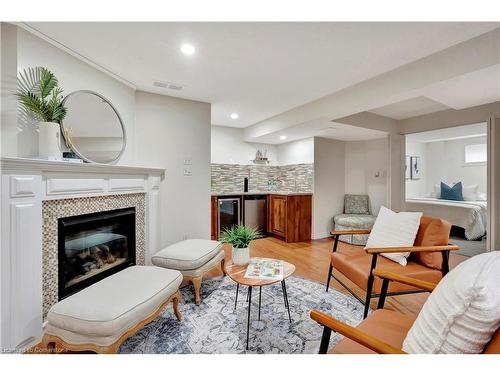 173 Deer Ridge Drive, Kitchener, ON - Indoor Photo Showing Living Room With Fireplace