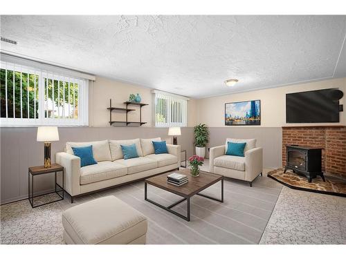 6 Inlet Avenue, Kitchener, ON - Indoor Photo Showing Living Room With Fireplace