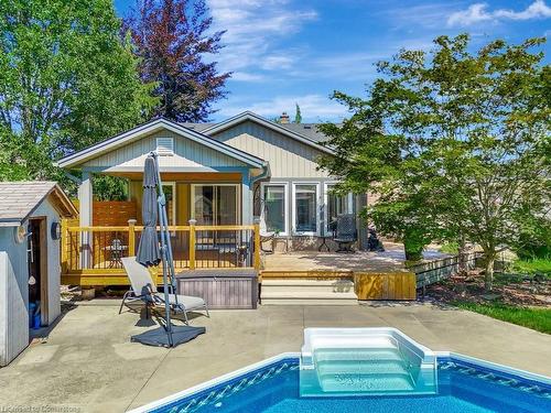 17 Liberty Drive, Cambridge, ON - Outdoor With In Ground Pool With Deck Patio Veranda