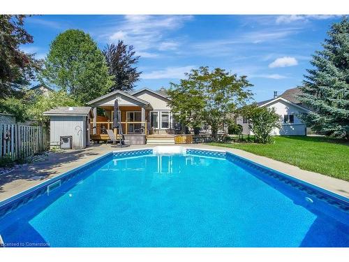 17 Liberty Drive, Cambridge, ON - Outdoor With In Ground Pool With Deck Patio Veranda With Backyard With Exterior