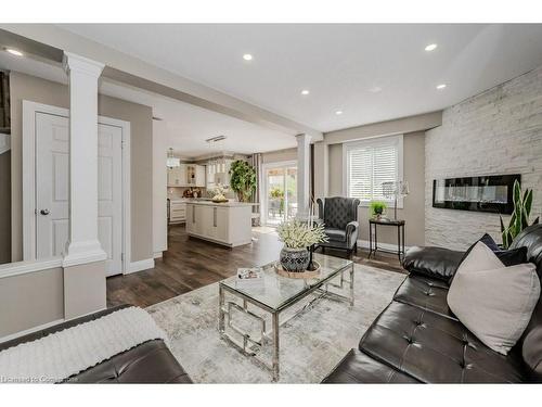 517 Peach Blossom Court, Kitchener, ON - Indoor Photo Showing Living Room With Fireplace