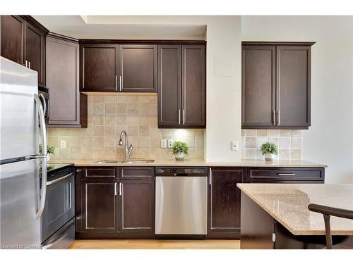 307-42 Bridgeport Road E, Waterloo, ON - Indoor Photo Showing Kitchen With Stainless Steel Kitchen With Upgraded Kitchen