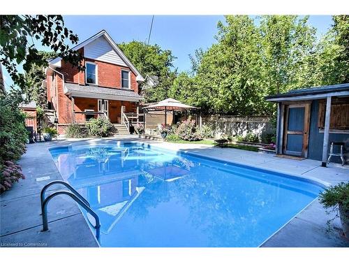 11 First Avenue, Brantford, ON - Outdoor With In Ground Pool With Deck Patio Veranda With Backyard