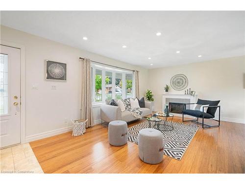 4 Countryside Crescent, Kitchener, ON - Indoor Photo Showing Living Room With Fireplace