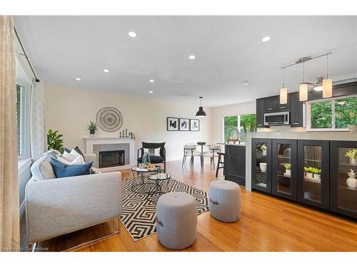 4 Countryside Crescent, Kitchener, ON - Indoor Photo Showing Living Room With Fireplace