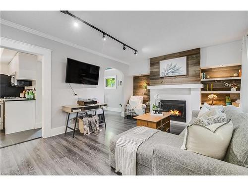 11 Sheldon Avenue S, Kitchener, ON - Indoor Photo Showing Living Room With Fireplace