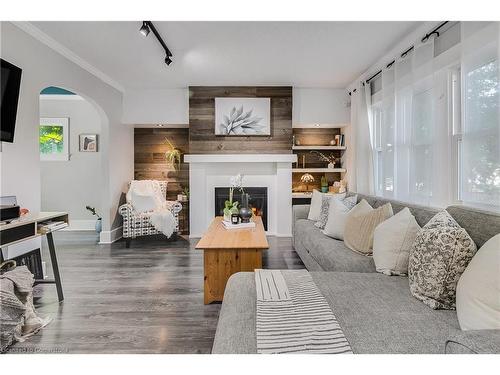 11 Sheldon Avenue S, Kitchener, ON - Indoor Photo Showing Living Room With Fireplace