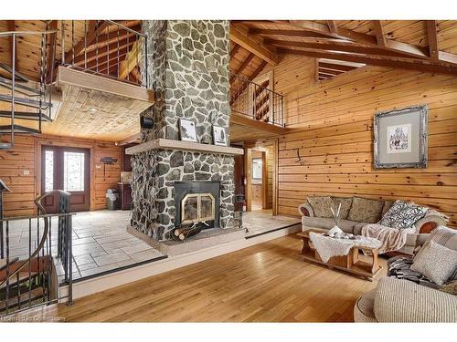 571 Storms (Rawdon) Road, Marmora, ON - Indoor Photo Showing Living Room With Fireplace