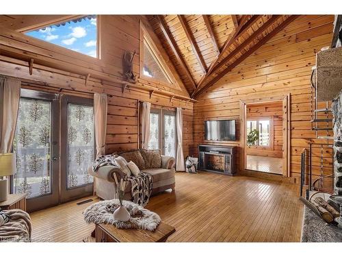 571 Storms (Rawdon) Road, Marmora, ON - Indoor Photo Showing Living Room With Fireplace