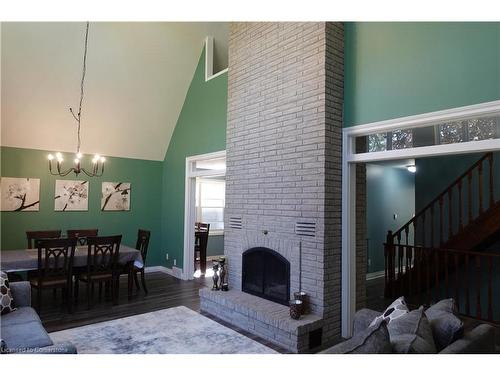 373376 6Th Line, Amaranth, ON - Indoor With Fireplace