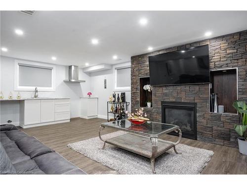 920 River Ridge Court, Kitchener, ON - Indoor Photo Showing Living Room With Fireplace