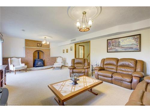 63 Leslie Avenue, Cambridge, ON - Indoor Photo Showing Living Room With Fireplace