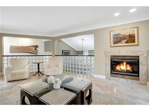 2 Pioneer Grove Road, Puslinch, ON - Indoor Photo Showing Living Room With Fireplace