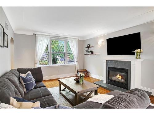 3 Flora Street, Cambridge, ON - Indoor Photo Showing Living Room With Fireplace