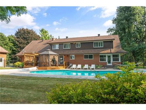 728 Country Squire Road, Waterloo, ON - Outdoor With In Ground Pool With Backyard