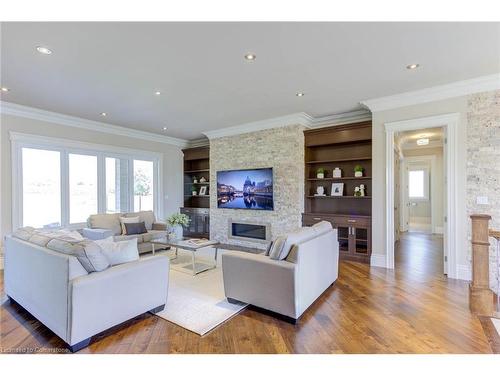 1123 Notre Dame Drive, Petersburg, ON - Indoor Photo Showing Living Room With Fireplace