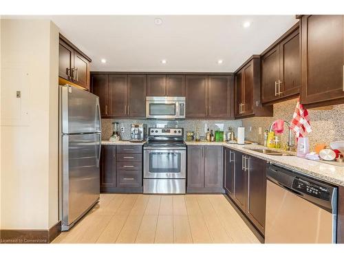 1402-1235 Richmond Street, London, ON - Indoor Photo Showing Kitchen With Stainless Steel Kitchen With Double Sink