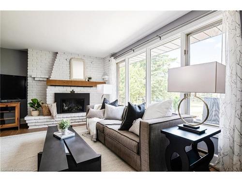 188 Lakeshore Road E, The Blue Mountains, ON - Indoor Photo Showing Living Room With Fireplace