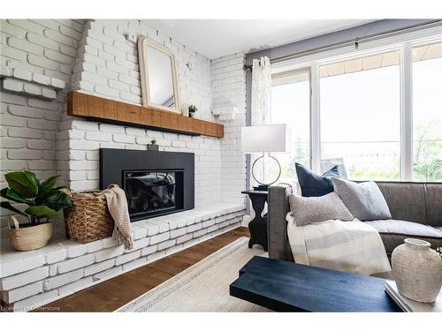 188 Lakeshore Road E, The Blue Mountains, ON - Indoor Photo Showing Living Room With Fireplace