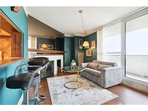 3503-3303 Don Mills Road, North York, ON - Indoor Photo Showing Living Room With Fireplace