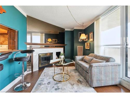 3503-3303 Don Mills Road, North York, ON - Indoor Photo Showing Living Room With Fireplace