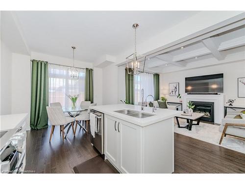 43 Georgina Street, Kitchener, ON - Indoor Photo Showing Kitchen With Fireplace With Double Sink With Upgraded Kitchen