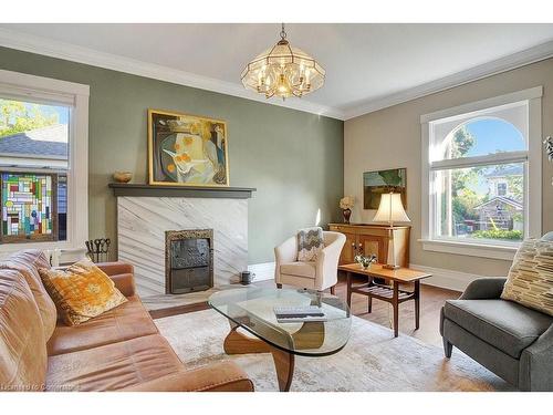 60 Park Avenue, Cambridge, ON - Indoor Photo Showing Living Room With Fireplace