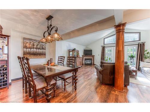 242 Huck Crescent, Kitchener, ON - Indoor Photo Showing Dining Room With Fireplace