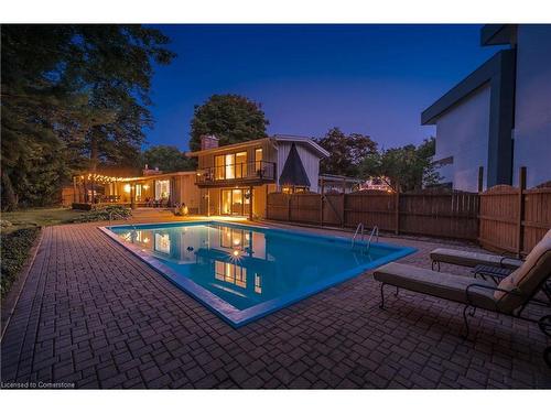 39 Newman Drive, Cambridge, ON - Outdoor With In Ground Pool With Deck Patio Veranda With Backyard