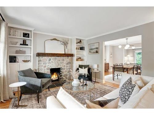 58 Churchill Drive, Cambridge, ON - Indoor Photo Showing Living Room With Fireplace