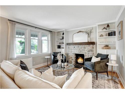 58 Churchill Drive, Cambridge, ON - Indoor Photo Showing Living Room With Fireplace