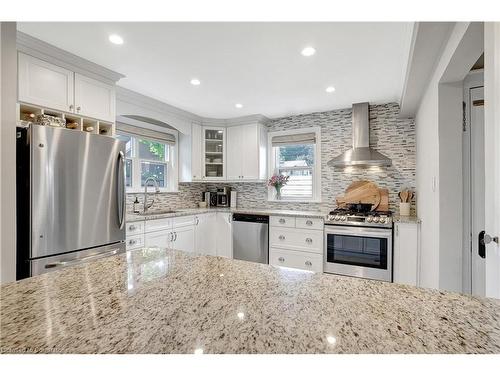 58 Churchill Drive, Cambridge, ON - Indoor Photo Showing Kitchen With Stainless Steel Kitchen With Upgraded Kitchen