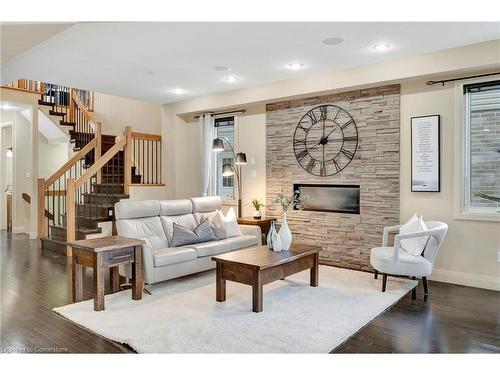 326 Thomas Slee Drive, Kitchener, ON - Indoor Photo Showing Living Room With Fireplace