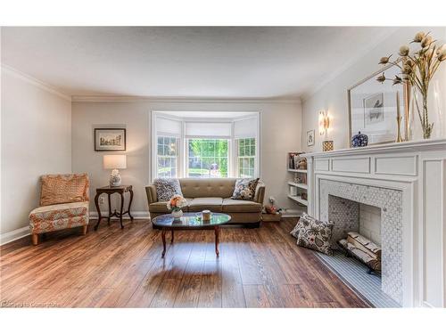 82 Dunham Avenue, Kitchener, ON - Indoor Photo Showing Living Room With Fireplace