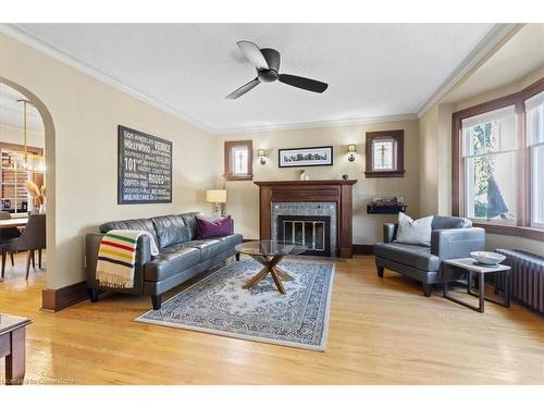 19 Homewood Avenue, Kitchener, ON - Indoor Photo Showing Living Room With Fireplace