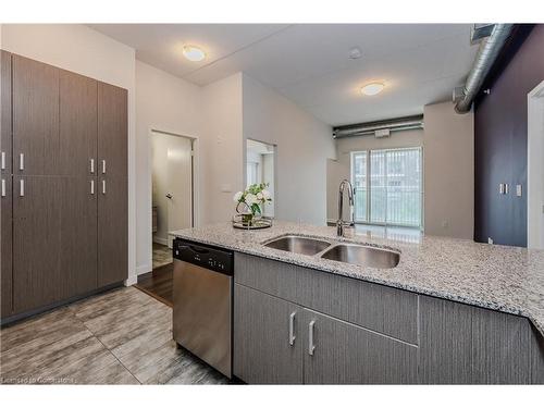 H201-62 Balsam Street, Waterloo, ON - Indoor Photo Showing Kitchen With Double Sink