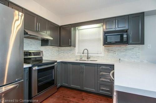 239 Bridlewreath Street, Kitchener, ON - Indoor Photo Showing Kitchen With Stainless Steel Kitchen With Double Sink With Upgraded Kitchen