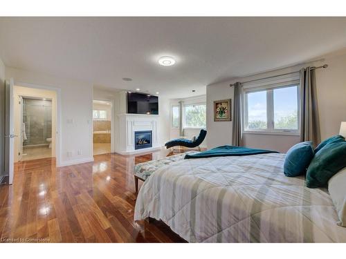 58 West Acres Crescent, Kitchener, ON - Indoor Photo Showing Bedroom With Fireplace