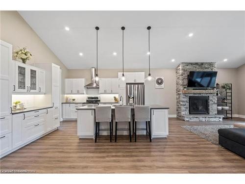 34 North Street W, Tillsonburg, ON - Indoor Photo Showing Kitchen With Fireplace With Upgraded Kitchen