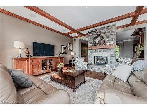 1305 Sawmill Road, West Montrose, ON - Indoor Photo Showing Living Room With Fireplace